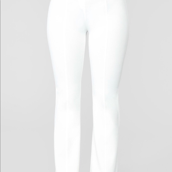 IVORY FLARE PANTS, GOLD EMBELLISHMENTS - Picture 2 of 6